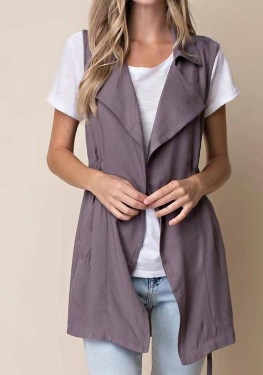 Entro - Trench Dropped Lapel Vest