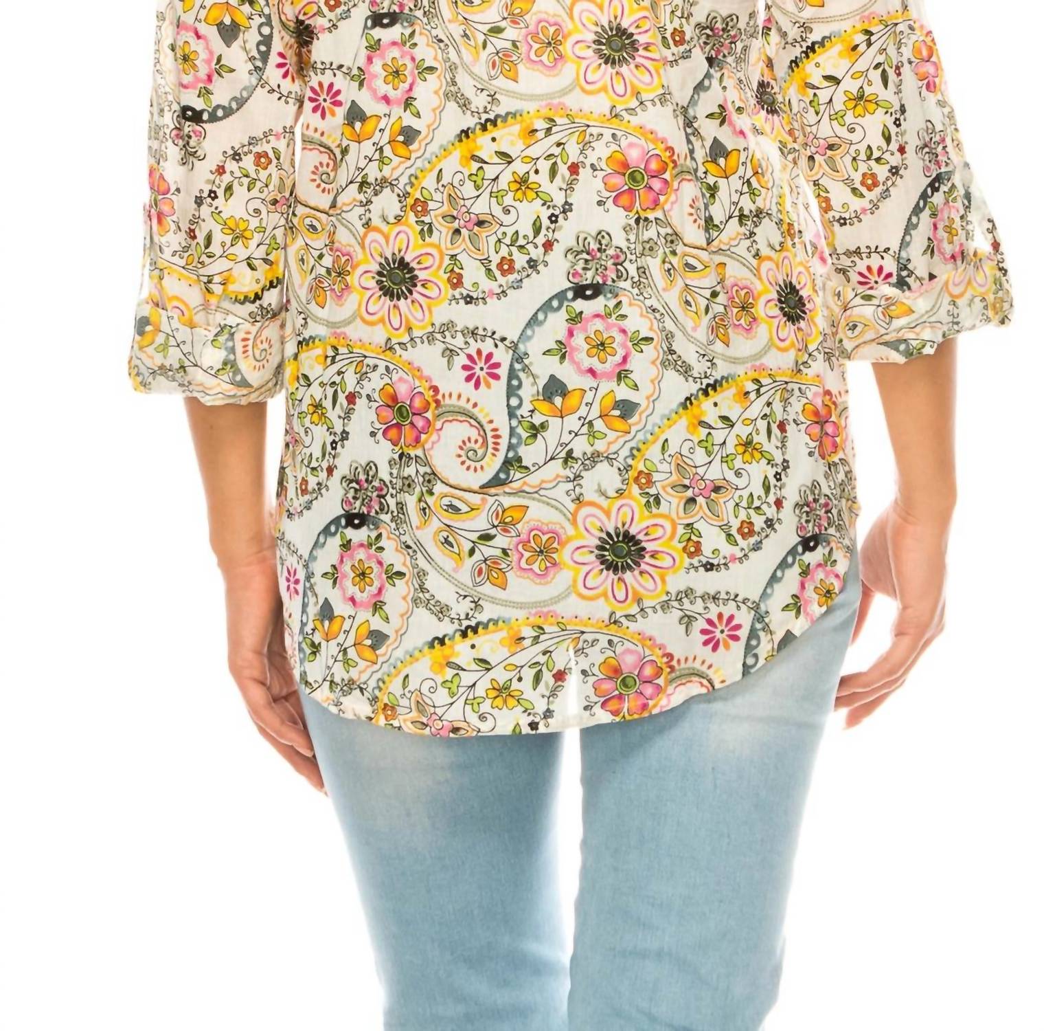 Magazine Clothing - Floral Paisley Tunic Top
