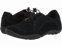 Clarks Women's Haley Rhea Is A Comfortable Slip-on Sneaker in black suede - women's sneaker - view 6