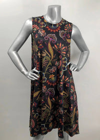 Papillon - Elizabeth Floral Pattern Sleeveless A-line Dress