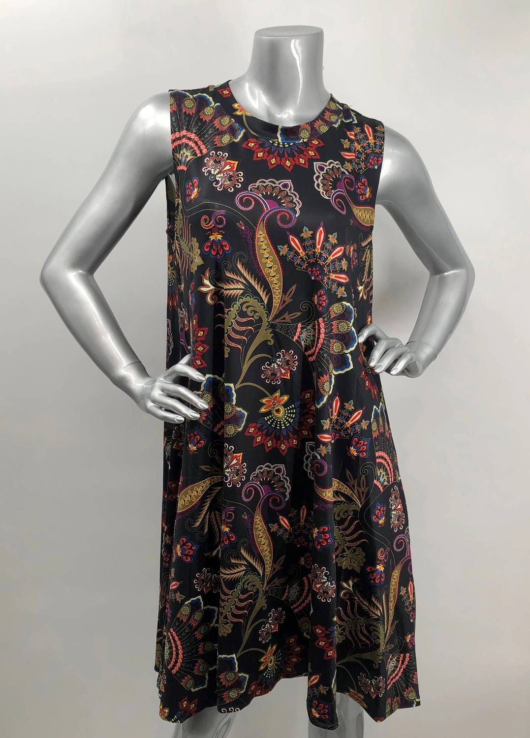 Papillon - Elizabeth Floral Pattern Sleeveless A-line Dress