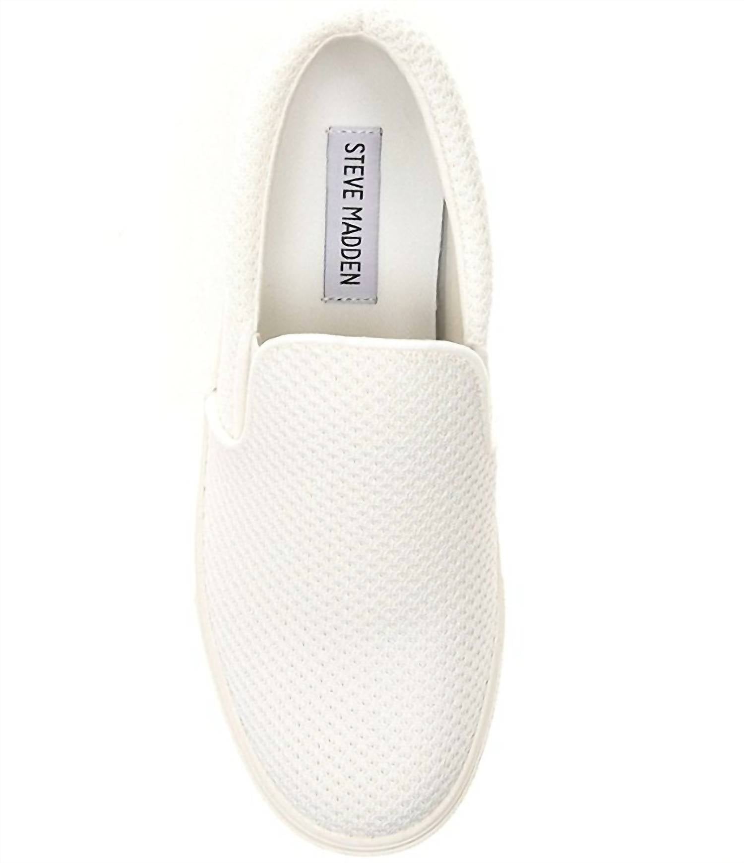 STEVE MADDEN Women's Coulter-m Sneaker in white - women's sneaker - alternate view