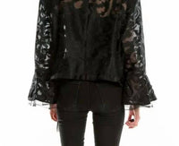 Terramina - Lace Bell Sleeve Crop Top