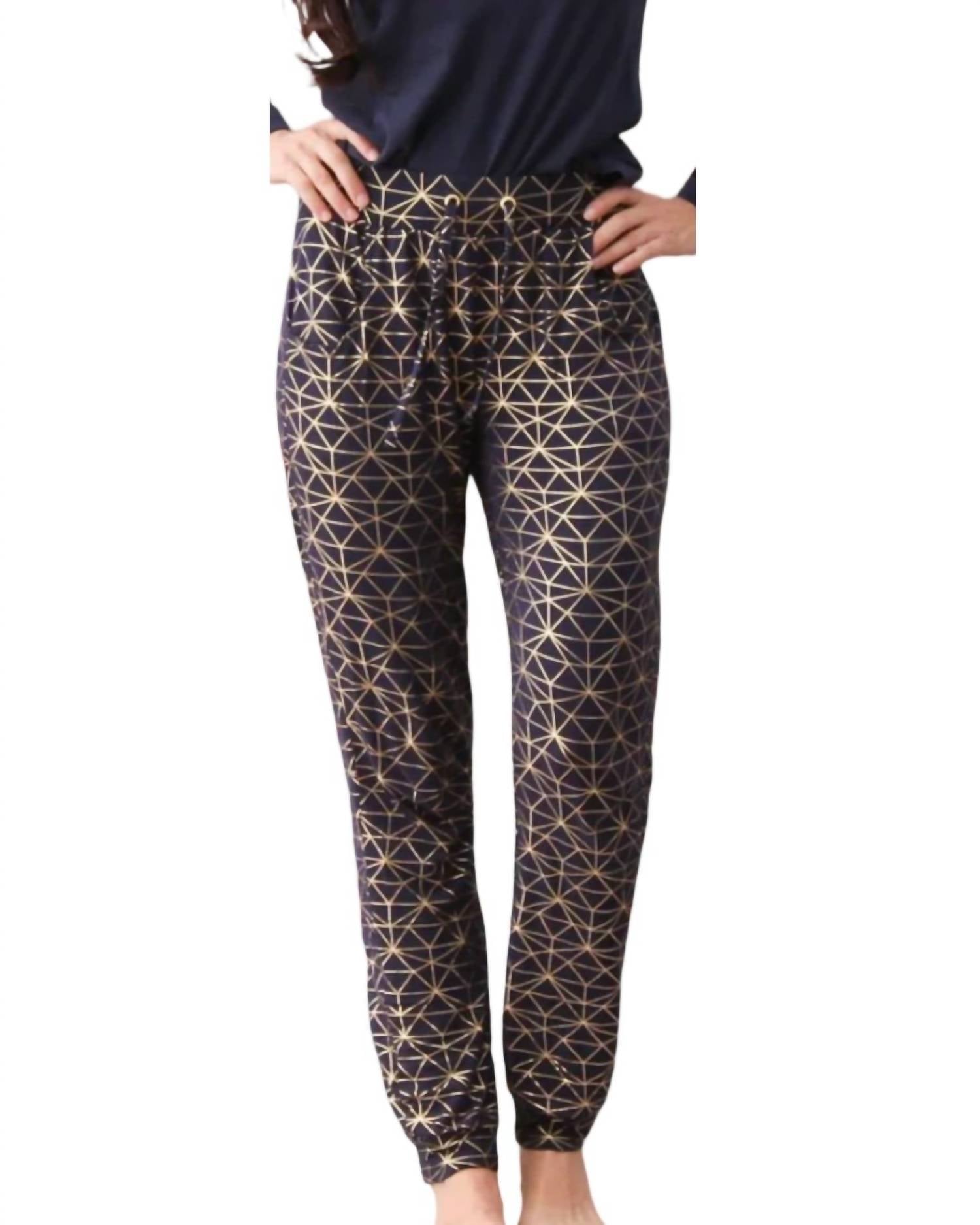 Modern Butterfly - Geometric Print Pajama Bottoms