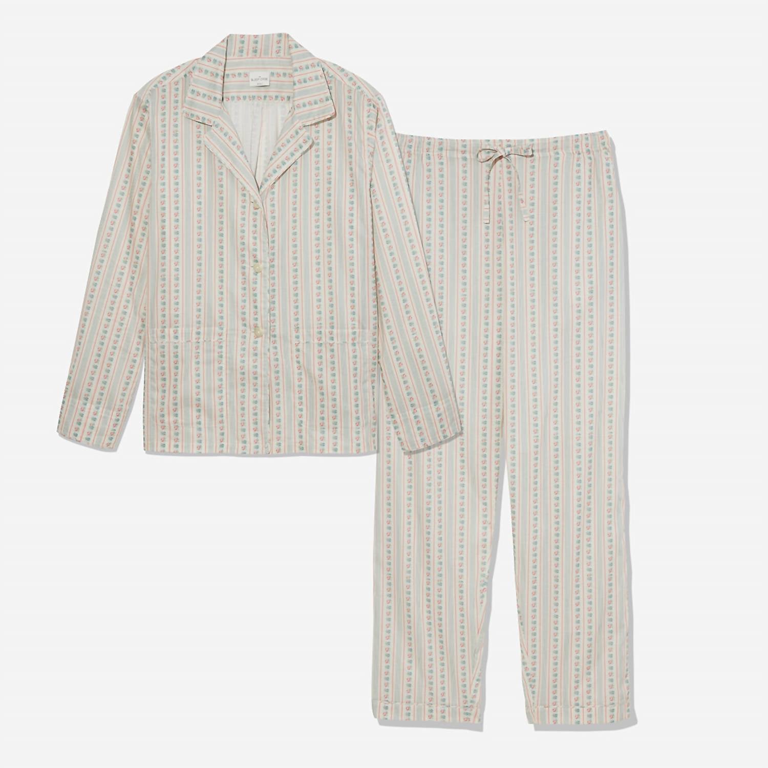 The Sleep Code - Printed Floral Cotton Long Pajama Set