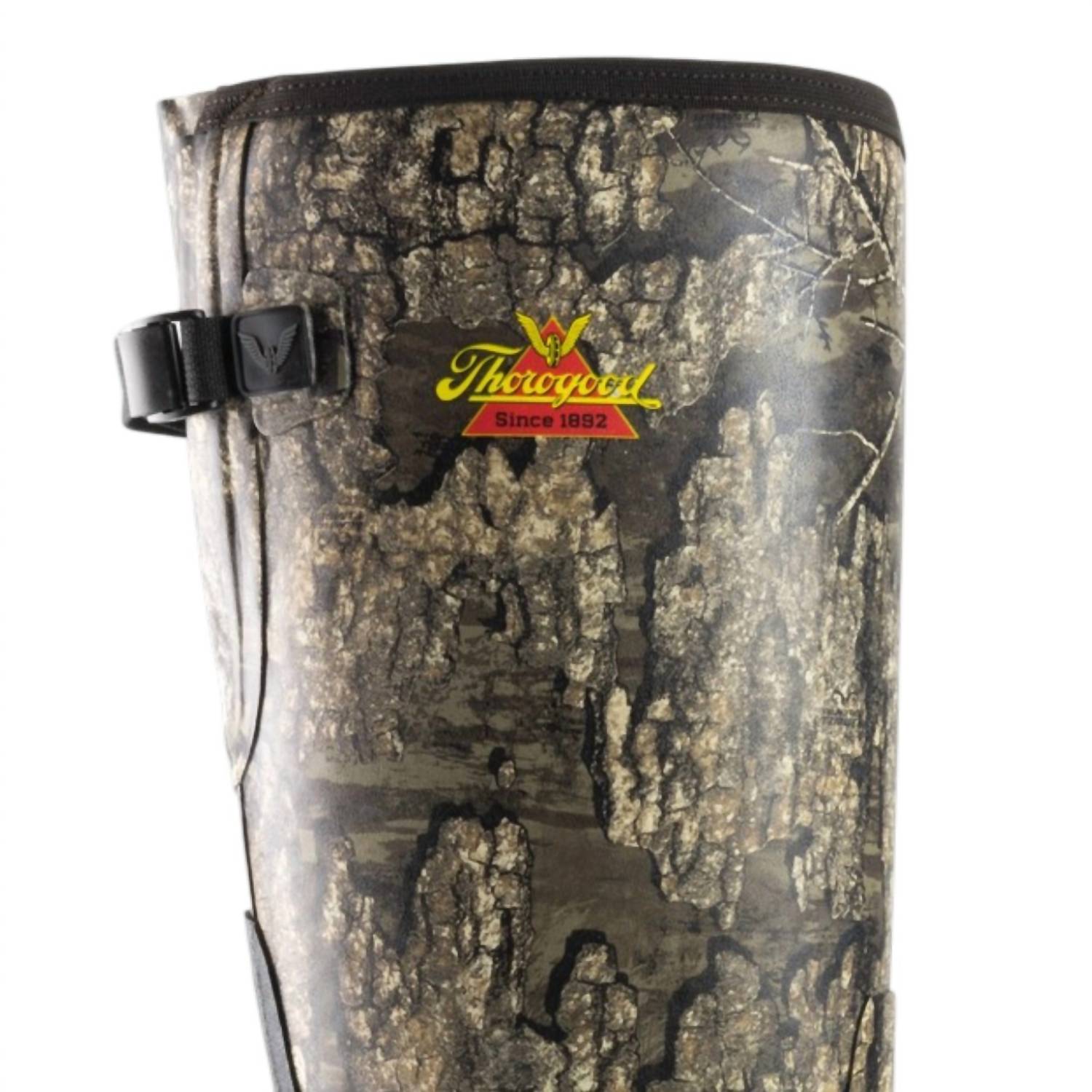 Thorogood Men's Rubber Hunting Boots in realtree timber - men's boots - detail view