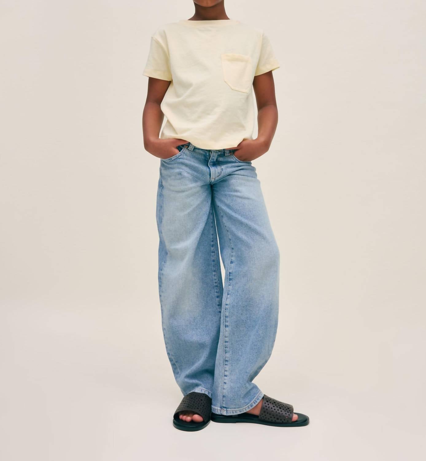 DL1961 - Kids' Lilia Barrel Leg Jeans in light island park - kids' leggings