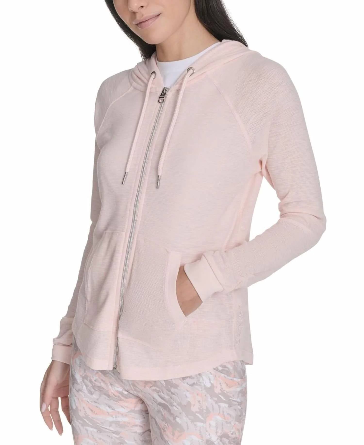 Calvin Klein - Performance Ruched-sleeve Zip Hoodie