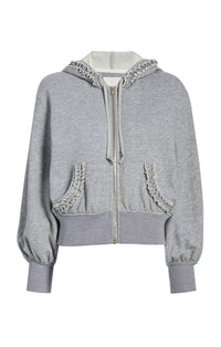 Cinq A Sept - Heather Maddie Zip Up Sweatshirt