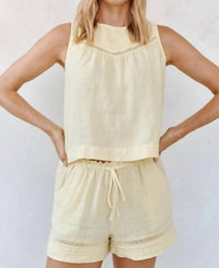 Bella Dahl - Sleeveless Trimmed Yoke Seam Top