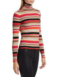 L'Agence - Olene Stripe Turtleneck Sweater