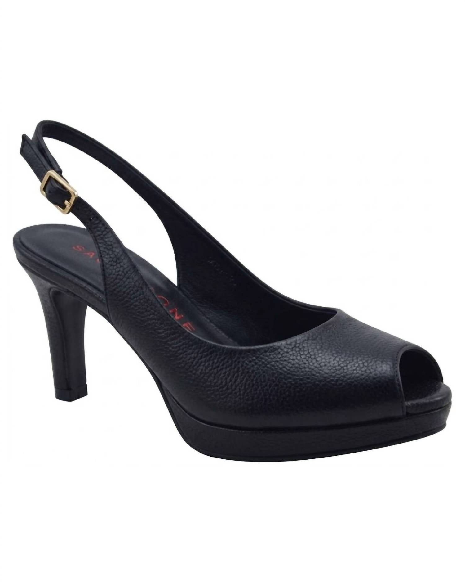 SACHA LONDON Women's Special Sling-back Sandal in black - women's heels - detail view