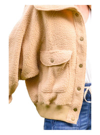 Jodifl - Don't Stress Oversized Collar Sherpa Jacket