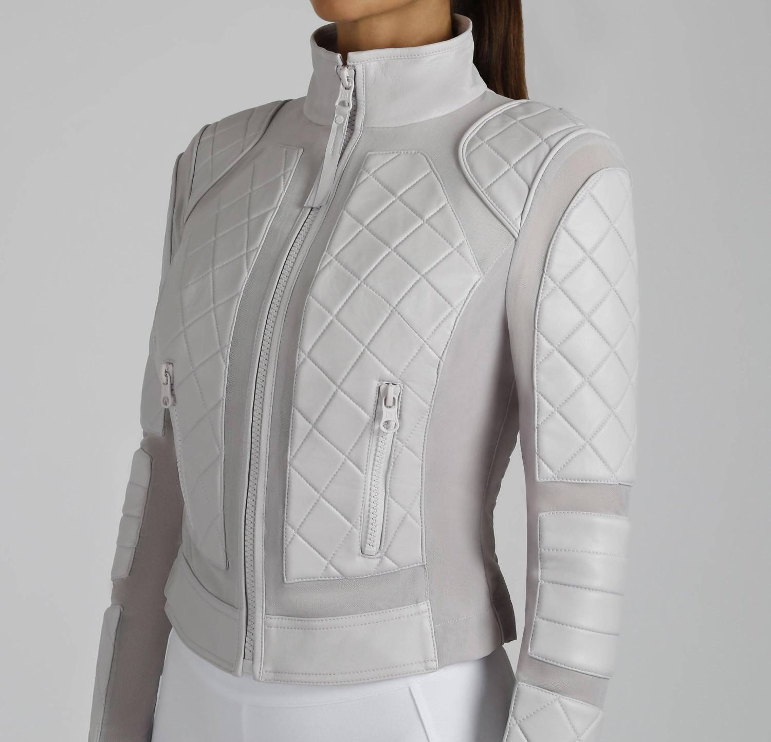Blanc Noir - Classic Mesh Moto Jacket