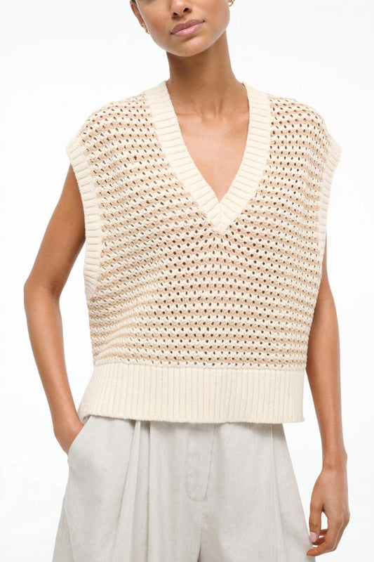 Staud - Americana Deep V-neck Sweater