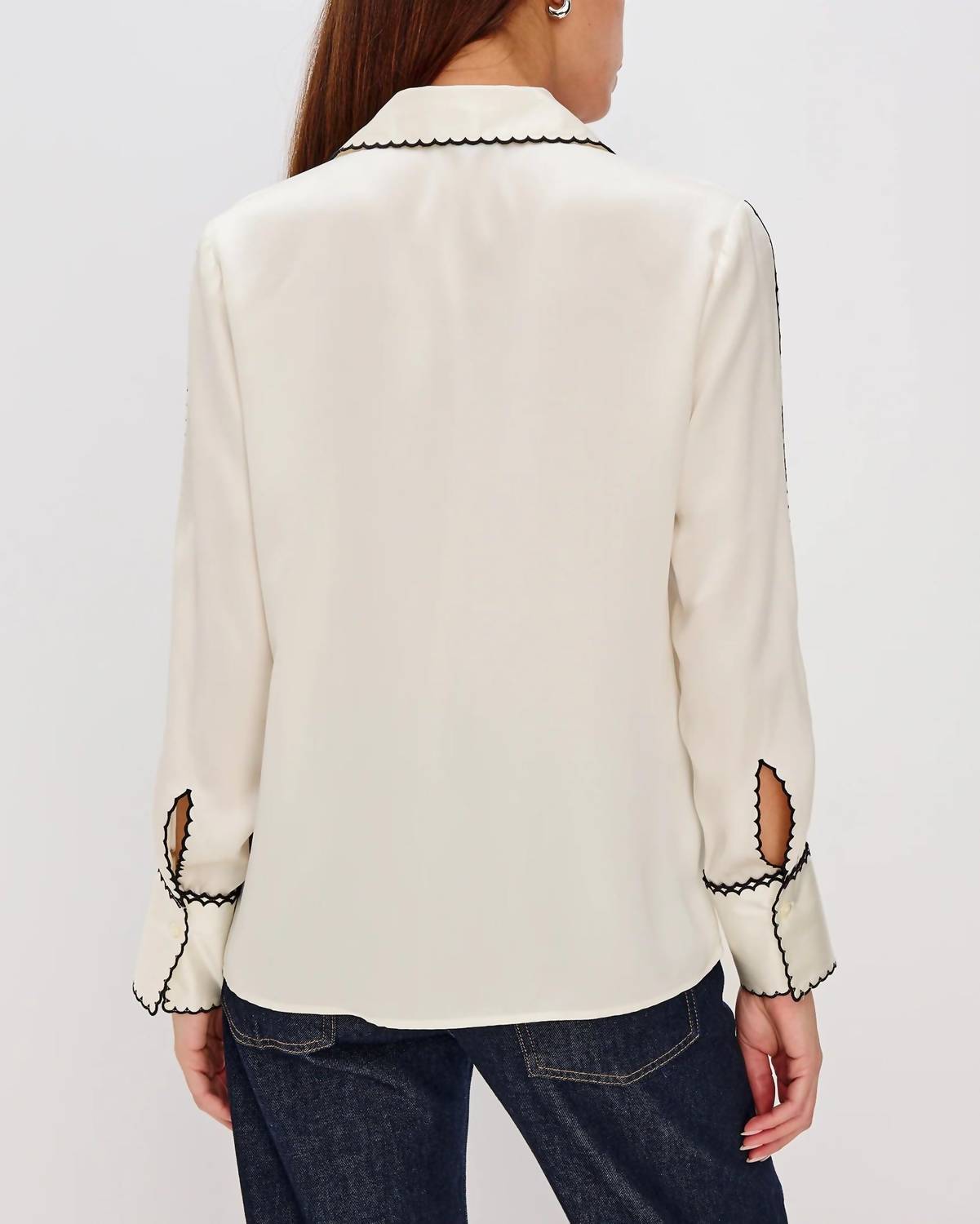 Rails Aloise Long Sleeve Top in ivory - women's long sleeve top - alternate view