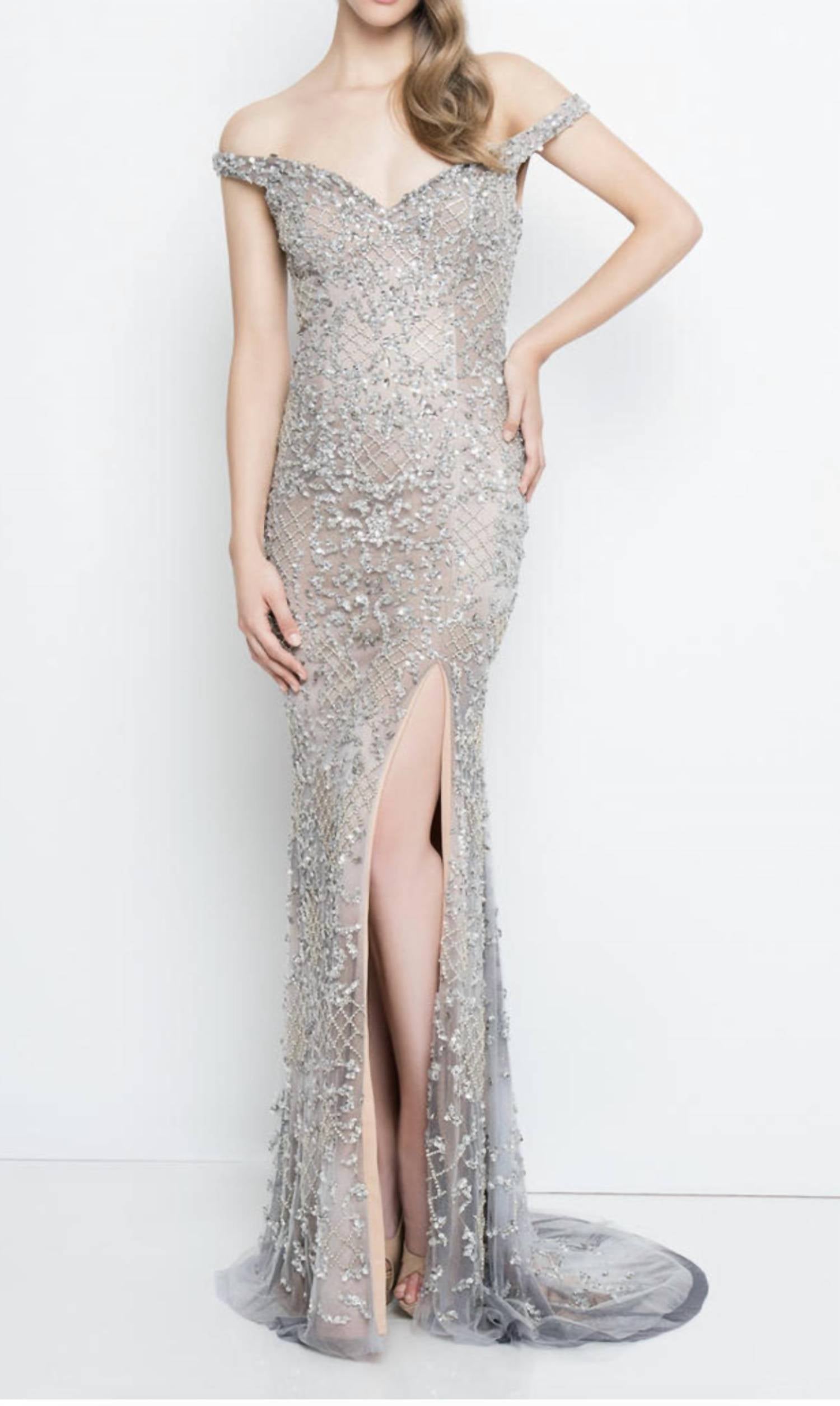 Terani Couture - Off the shoulder Sweetheart Bodice Gown