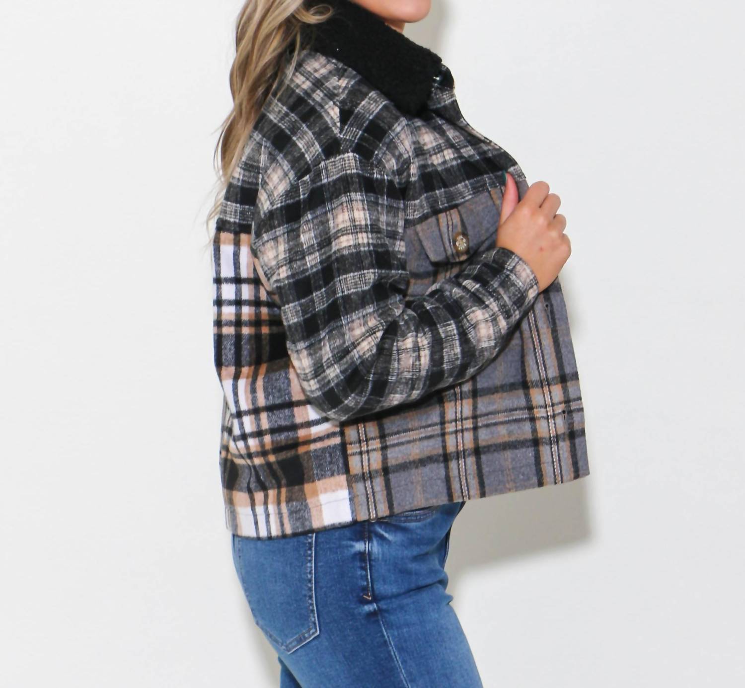 Ivy Jane - Patched Plaid Jacket