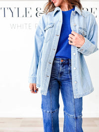 Risen - Janine Oversized Stripe Shacket