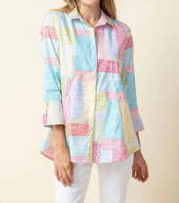 Habitat - Perfect Travel Patchwork Hidden Placket Shirt