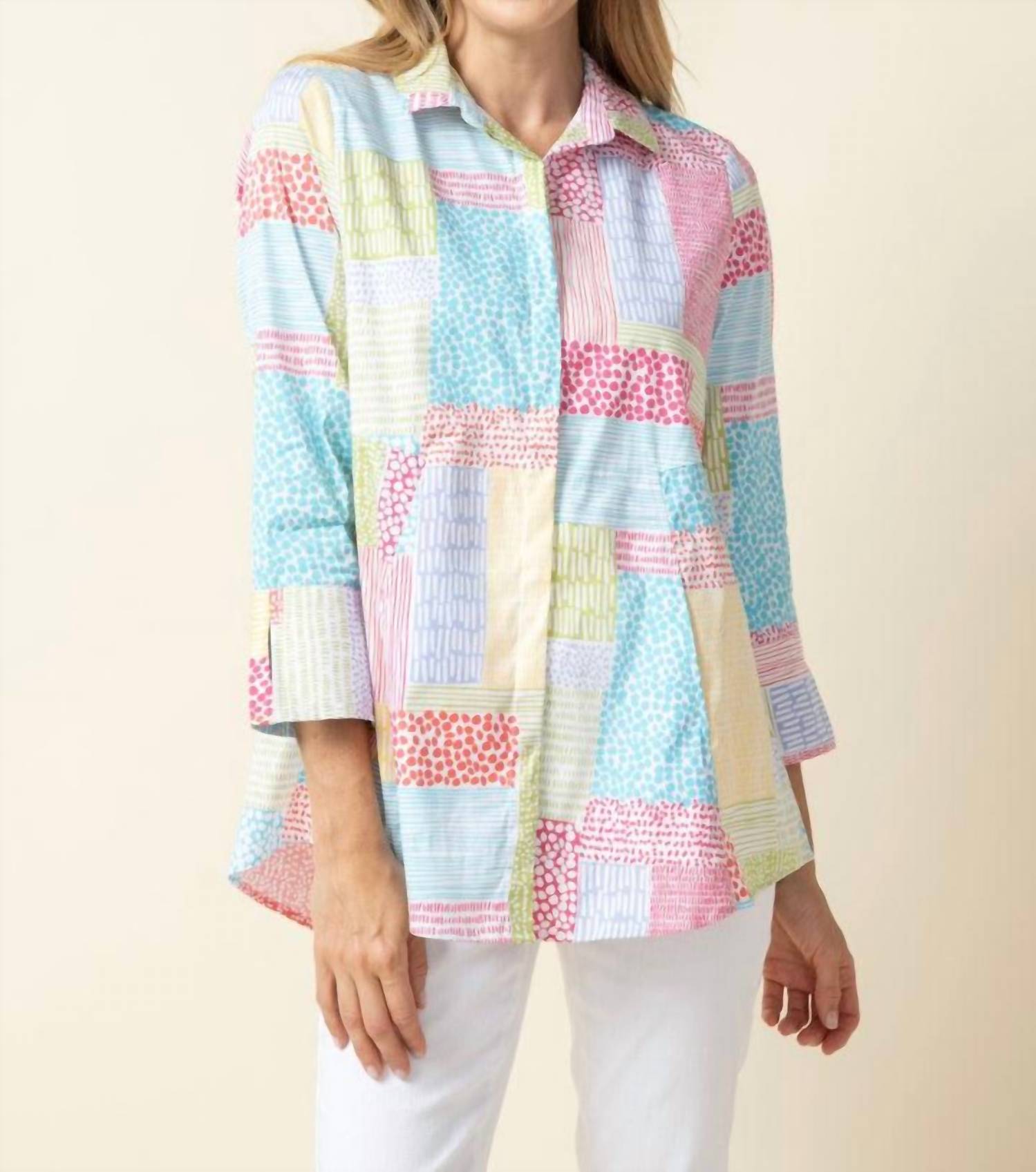 Habitat - Perfect Travel Patchwork Hidden Placket Shirt