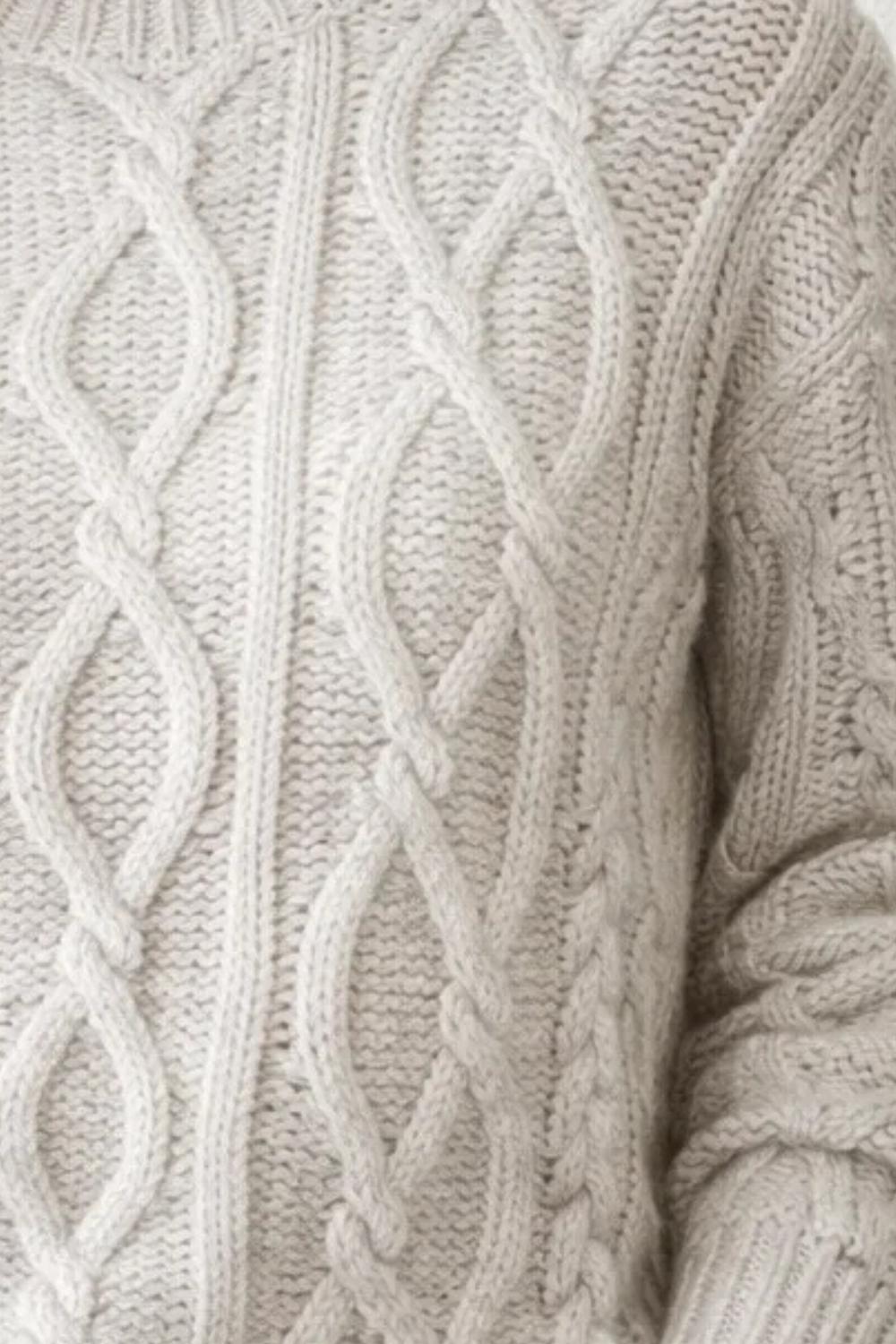 Elan - Cable Knit Crewneck Sweater