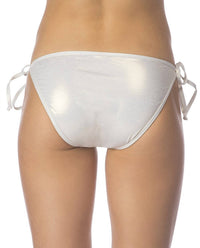 Bikini Lab - Hot Shine Bling Sea Shell Side Tie Bikini Bottom
