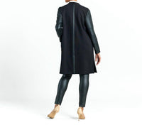 Clara Sun Woo - Liquid Leather Sleeve Cardigan