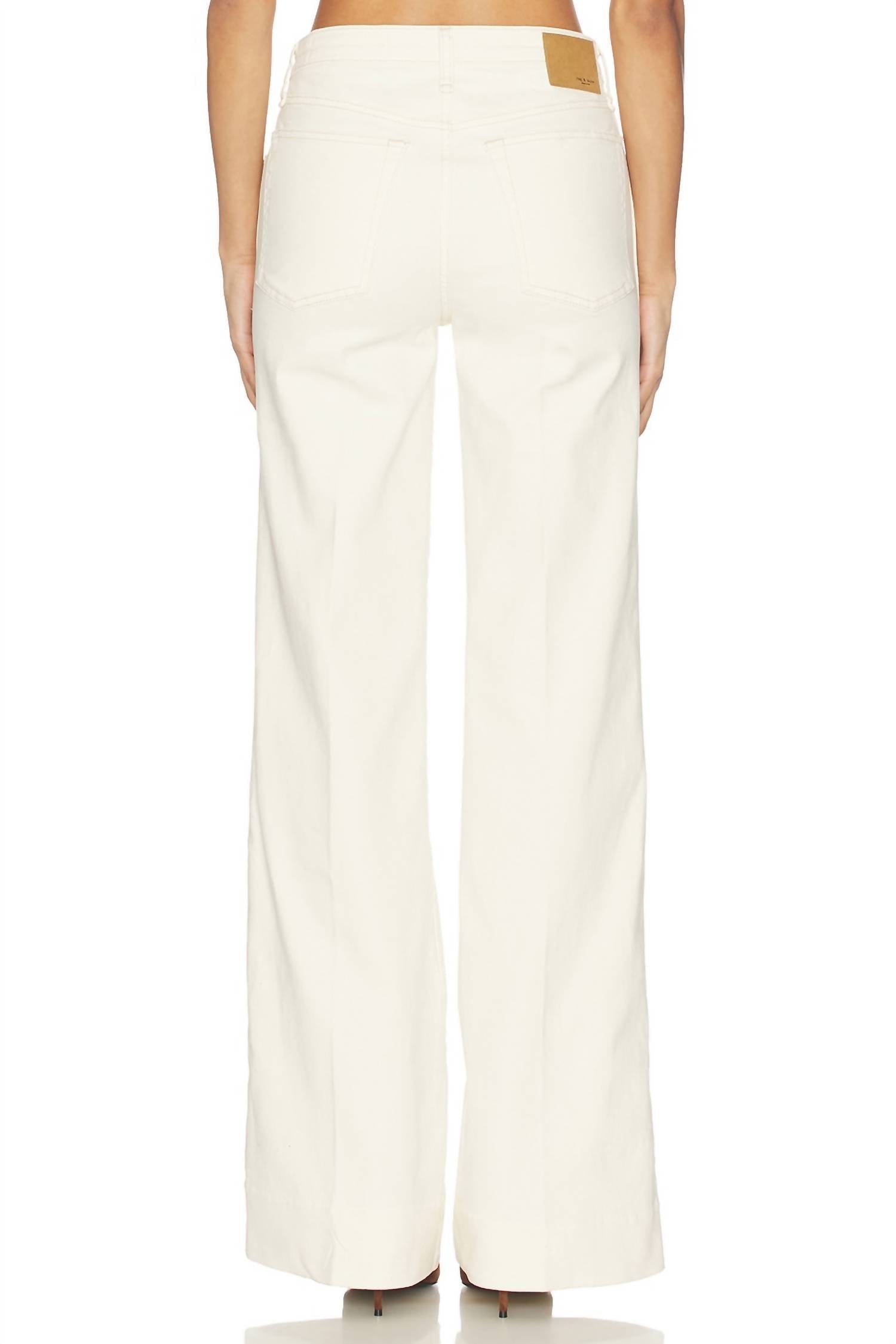 Rag & Bone Ruby Flare Trouser in ecru - women's pants - alternate view