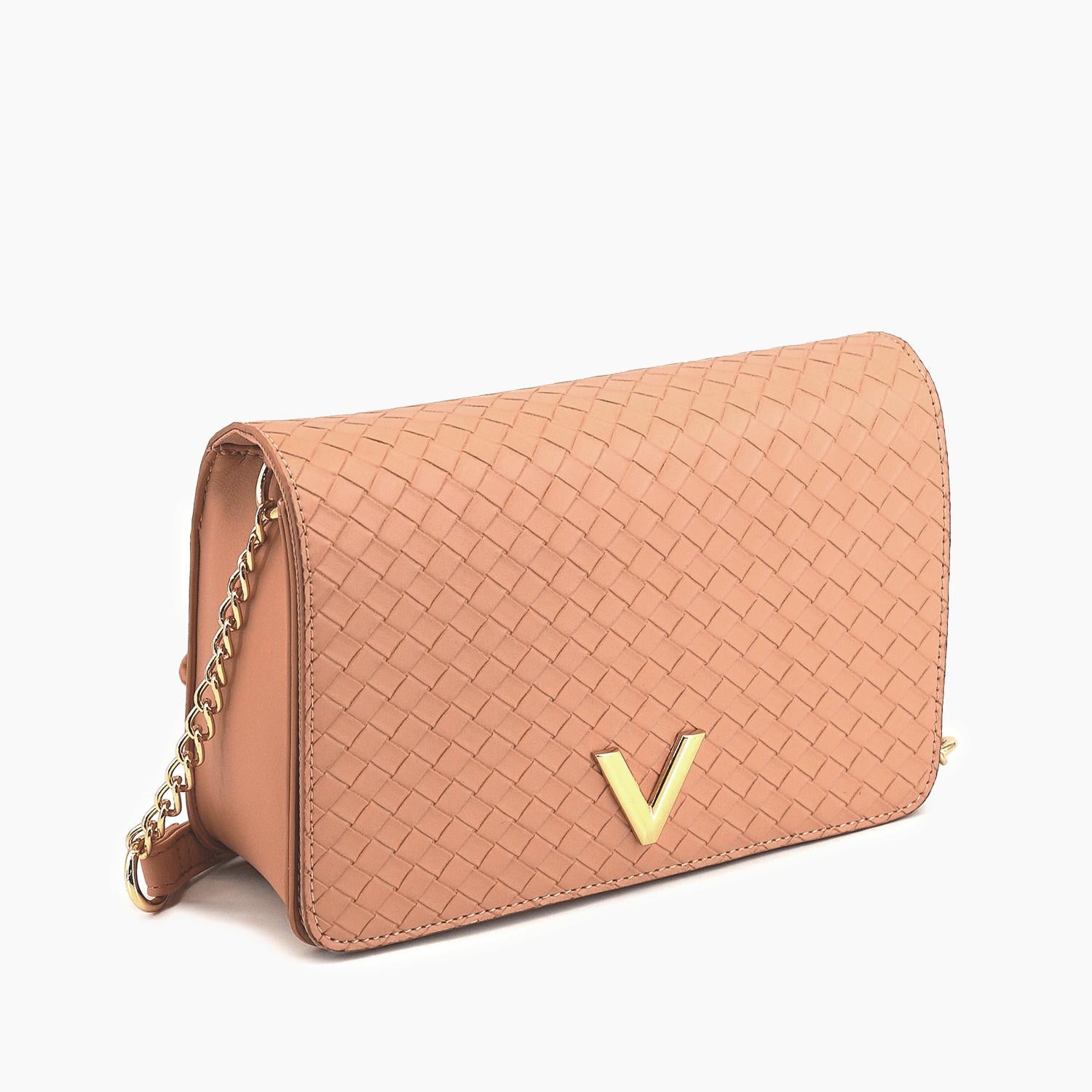 Like Dreams - Women's Haven Flap Vegan Woven Crossbody Bag