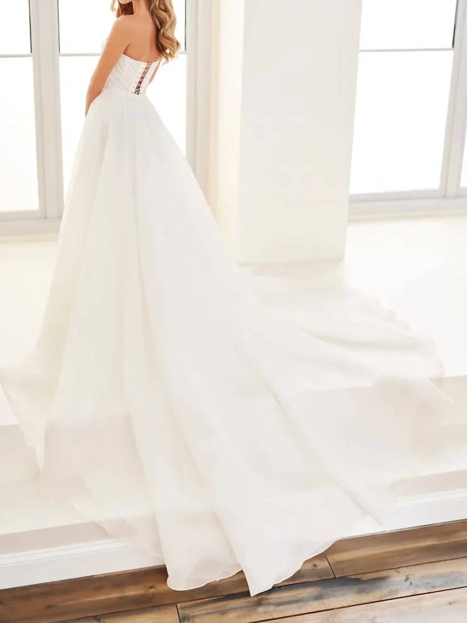 Enchanting By Mon Cheri - Organza Wedding Ball Gown With Lace-up Back