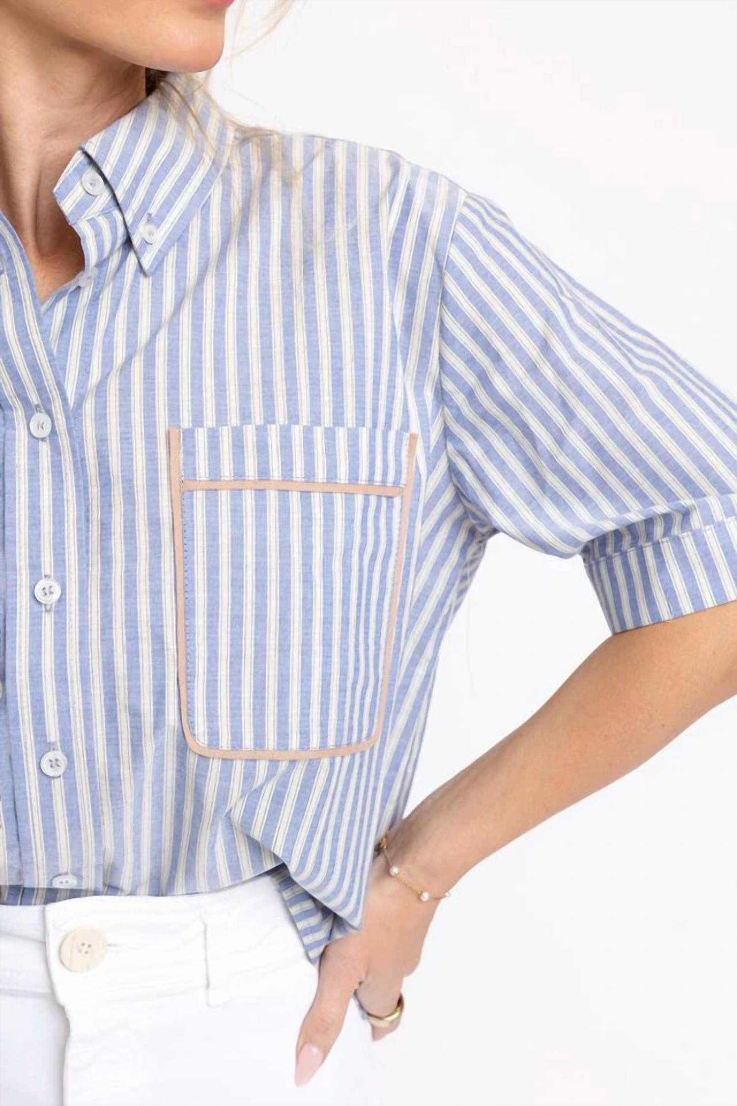 Karlie - Stripe Pocket Camp Top
