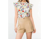 Thml - Women's Print Flutter Sleeve Top