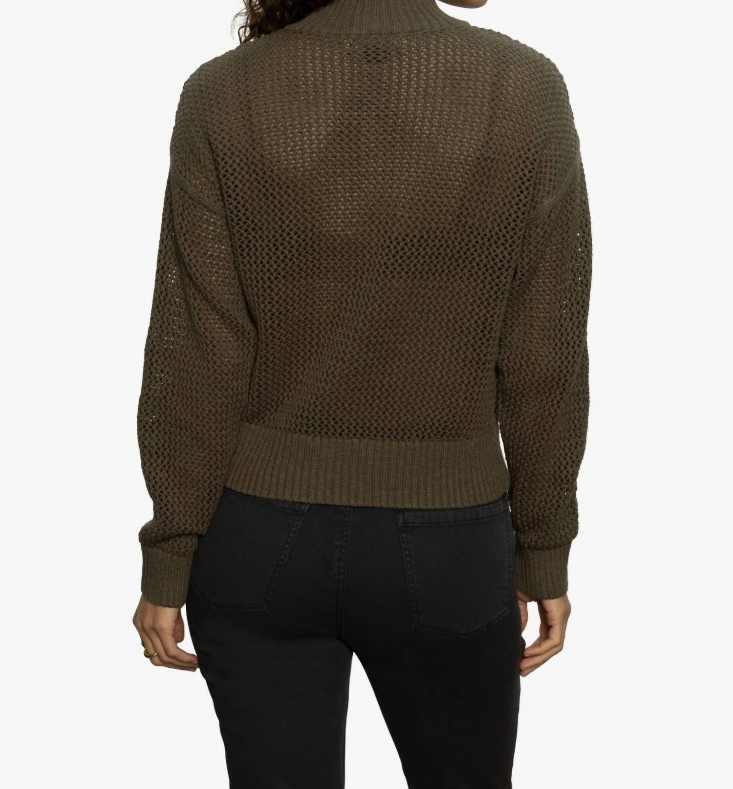 Sanctuary - Open Knit Half Zip Sweater