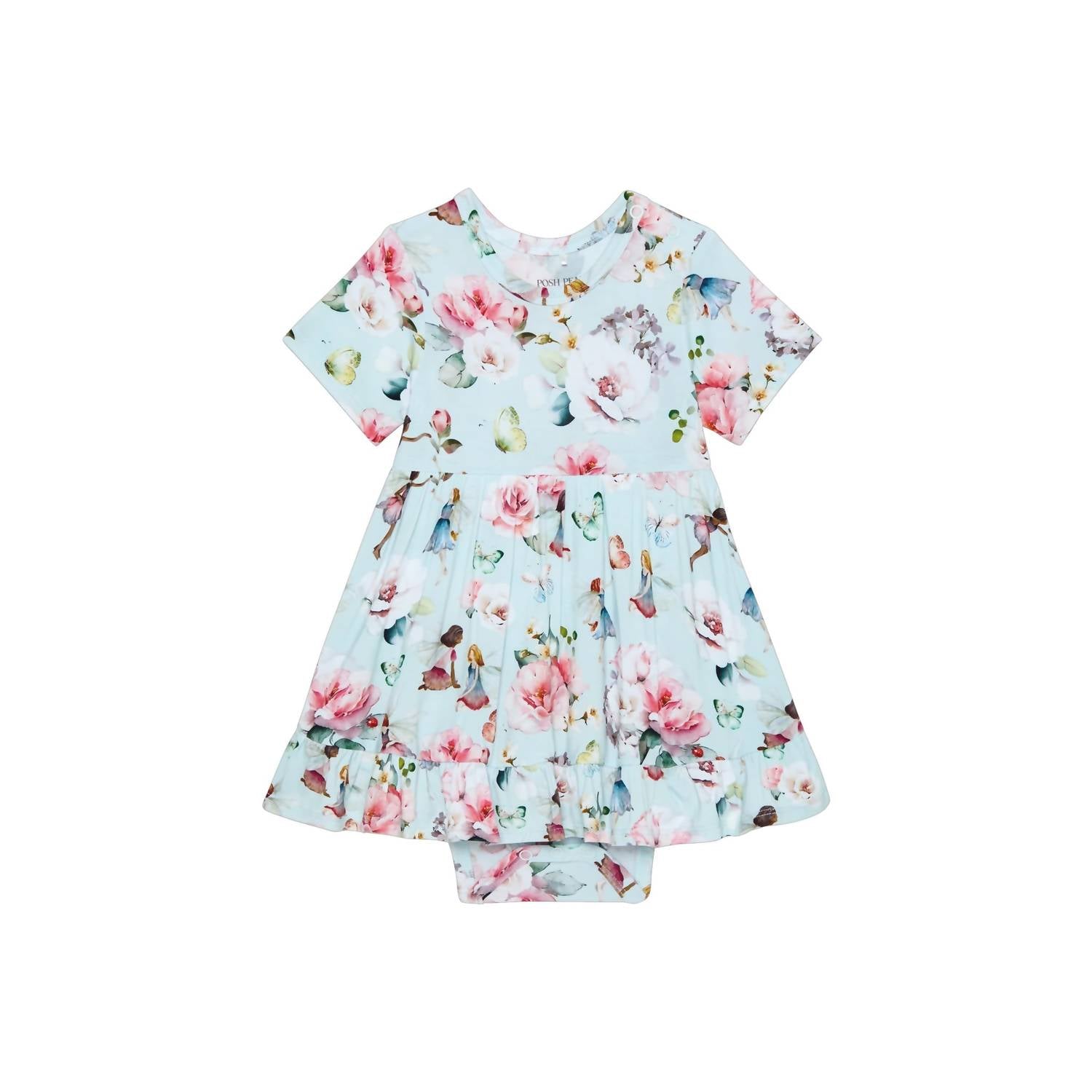 Posh Peanut - Ruffled Twirl Bodysuit Dress