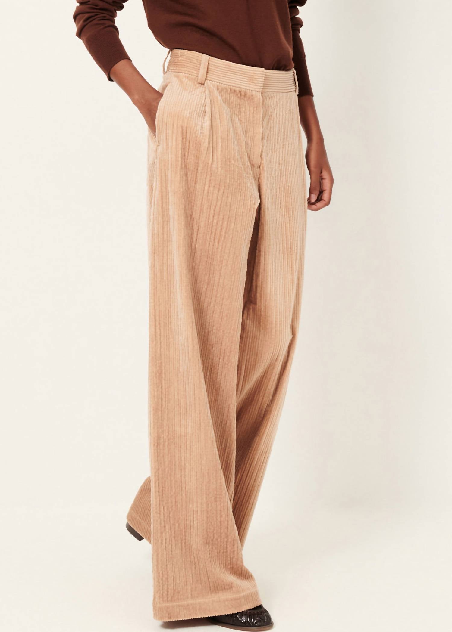 Sessun Paseo Corduroy Pants in rose tan - women's pants - view 4