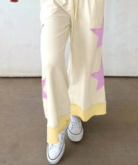 1 The Woman - Color Block Patchwork Star Pant