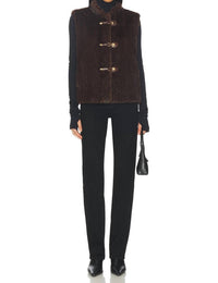 heartloom Nancy Faux Fur Vest in coco - women's jacket - view 4