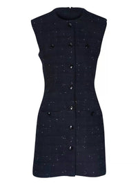 Veronica Beard Tamara Mini Dress in navy - women's dress - view 5