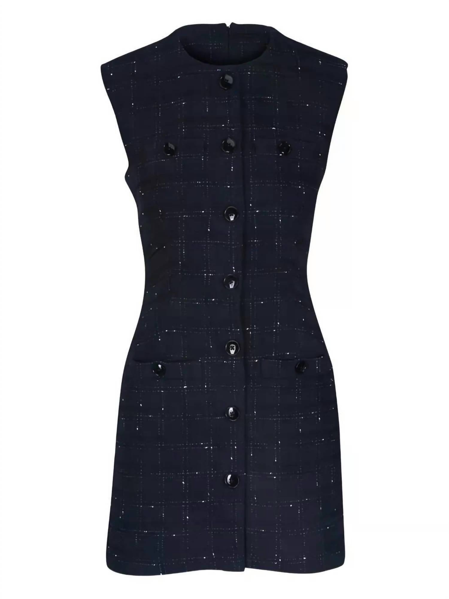 Veronica Beard Tamara Mini Dress in navy - women's dress - view 5