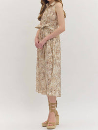 entro Animal Print Button Up Maxi Dress in brown - women's dress - alternate view