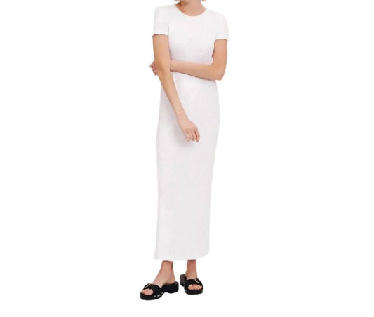 Atm - 4X2 Rib Short Sleeve Maxi Dress