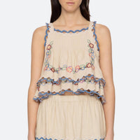 Sea - Melinda Embroidered Tank Top