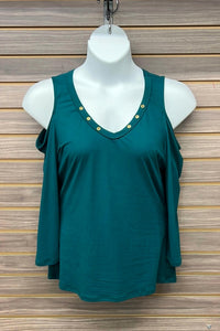 Zenobia - Women's Plus Cold Shoulder Blouse