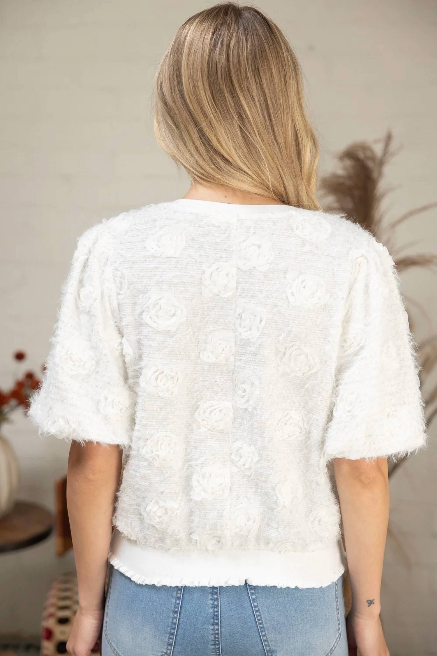 Deon - Hadley Ribbed Ruffle Trim Top