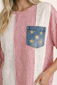 Kori - Women's 4th Of July Feminine Classic Americana Top