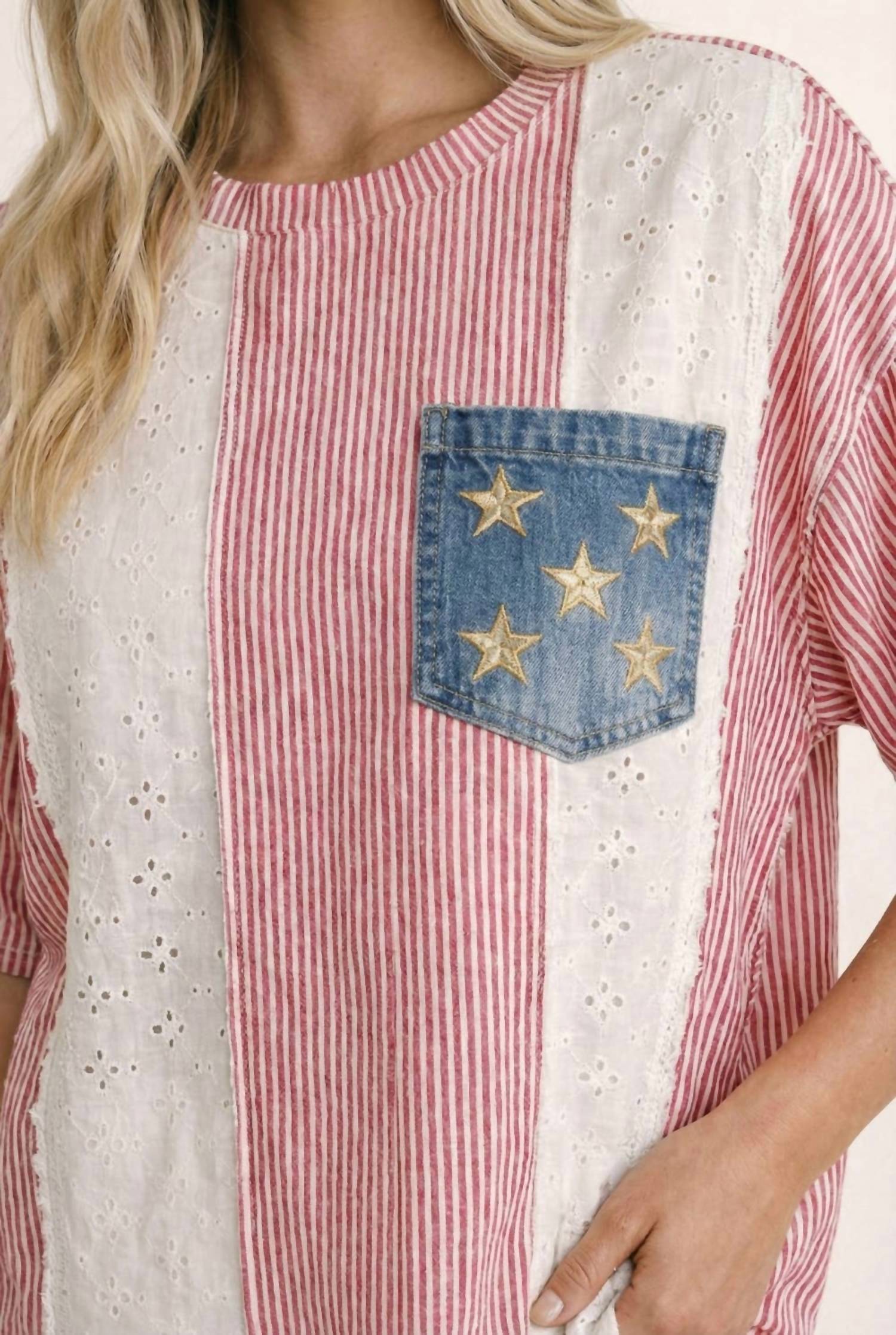 Kori - Women's 4th Of July Feminine Classic Americana Top
