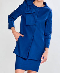 SARA CAMPBELL Sabrina Bow Jacket in admiral blue - women's jacket