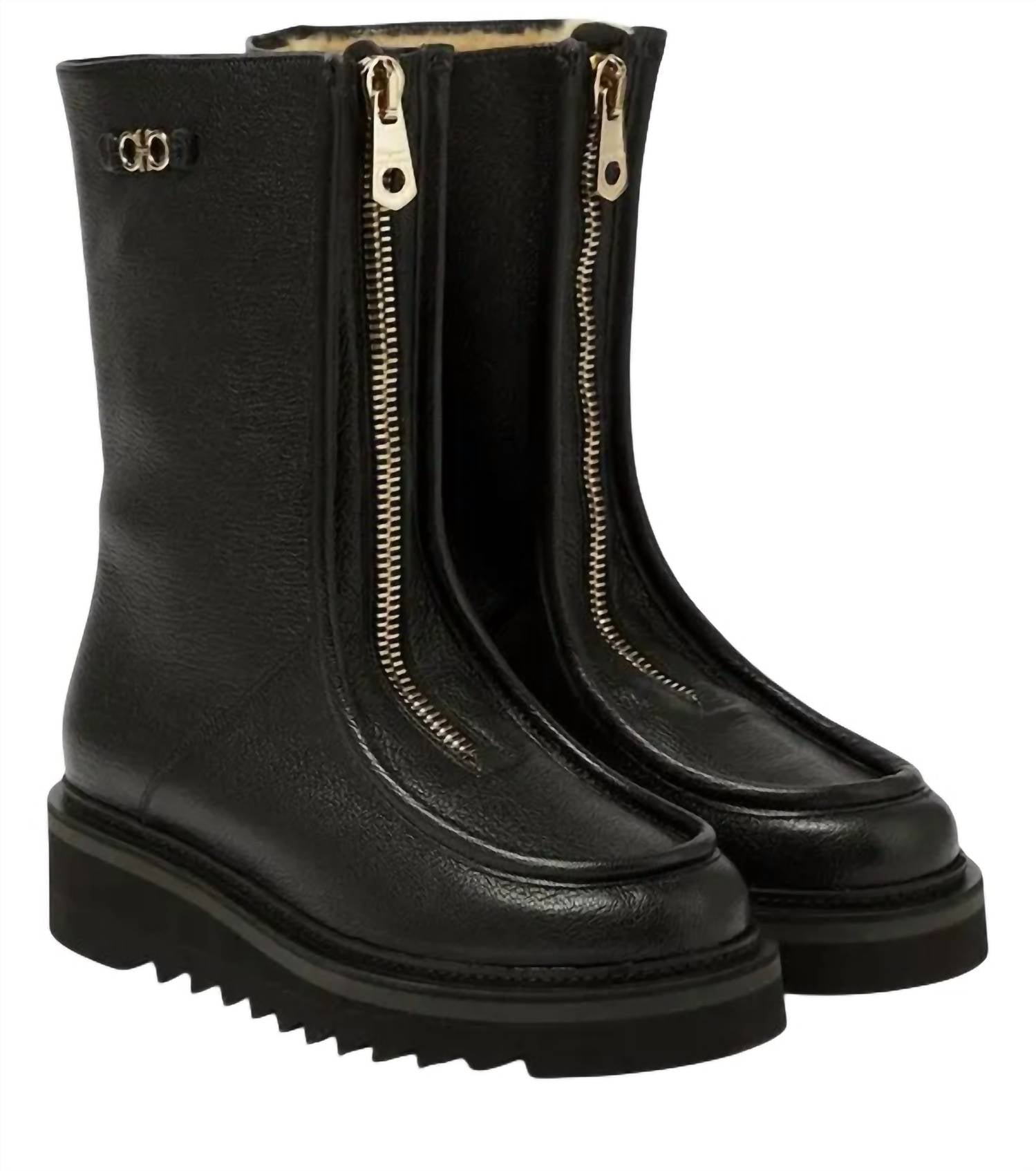 Salvatore Ferragamo - Women's Zip-up Leather Boots