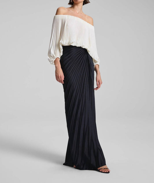 A.L.C. - Bianca Satin Pleated Maxi Skirt